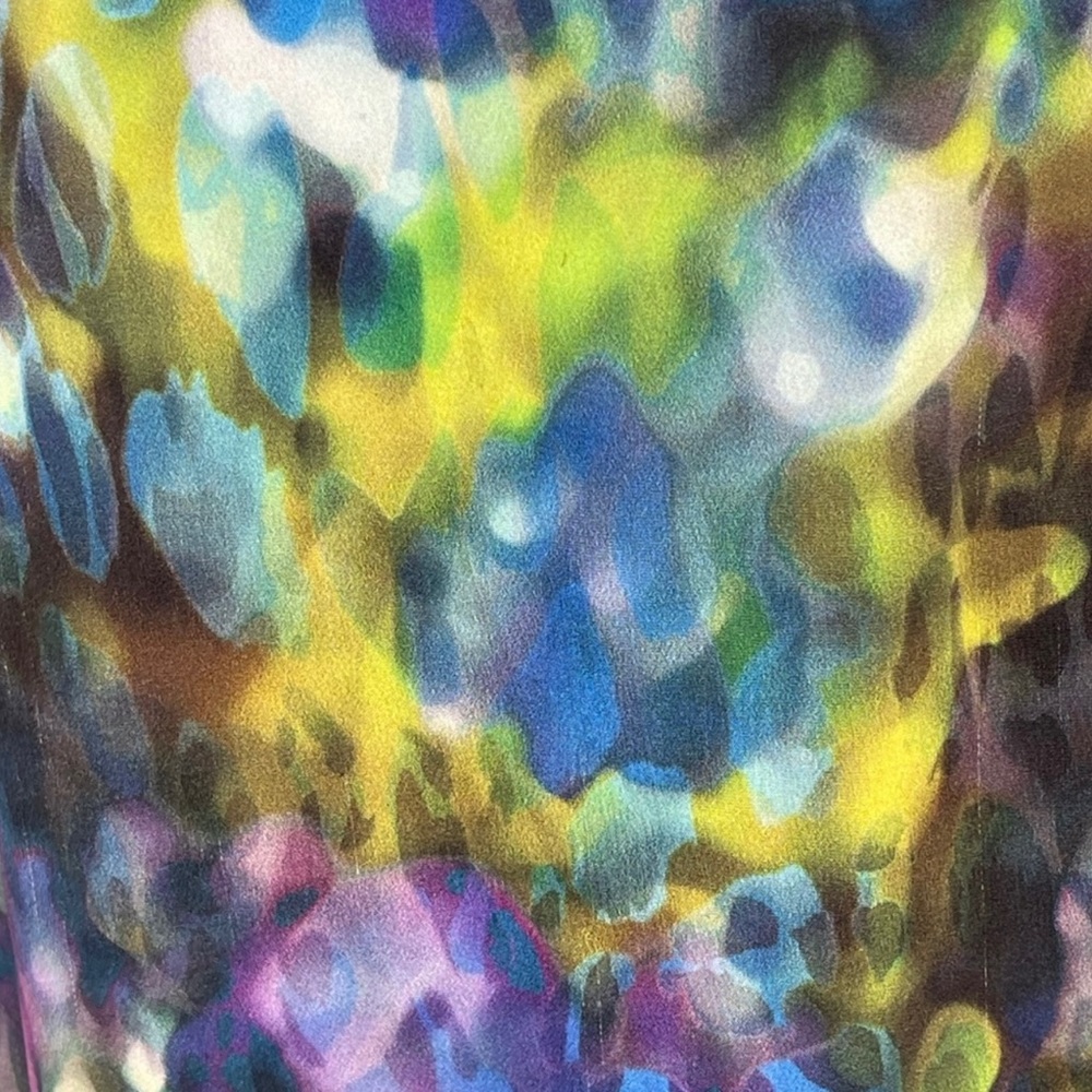 St. John watercolor print silk midi dress - Picture 4 of 13